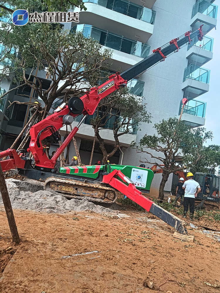 5噸蜘蛛吊出租助力園林景觀樹移植